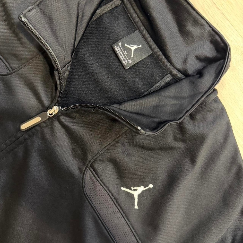 Jordan All Black Full Zip Track Jacket Mens Size XL Basketball Training - Picture 4 of 7